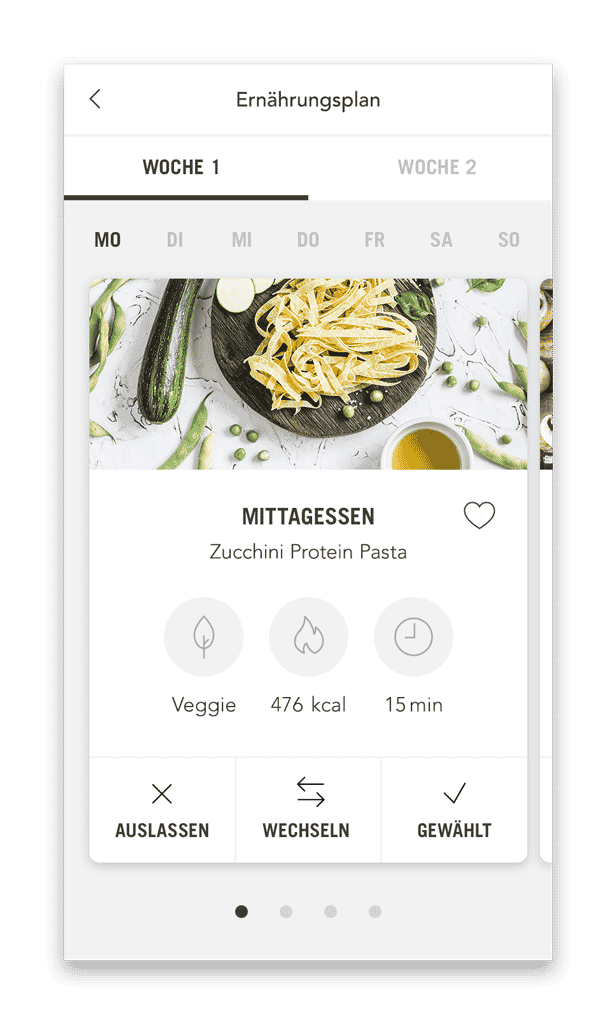 Ernährungsplan Plan mit Mahlzeiten (Smartphone Ansicht Beispiel Tag) Ernährungsplan Plan mit Mahlzeiten (Smartphone Ansicht Beispiel Tag)